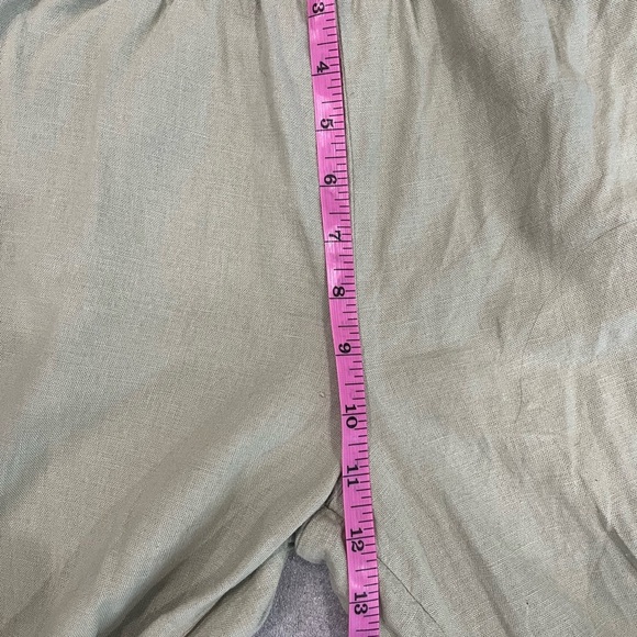 ❤️2/$30❤️[XS]Abercrombie&Fitch Linen Blend Pants Wide Leg Light Green Ankle - Picture 3 of 6